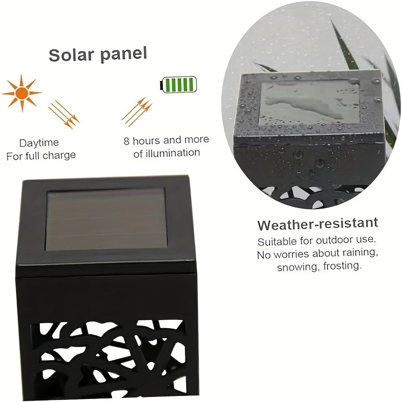 Six-pack solar decorative waterproof garden stake lights