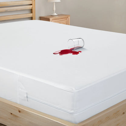 Waterproof bed bug proof zippered mattress encasement