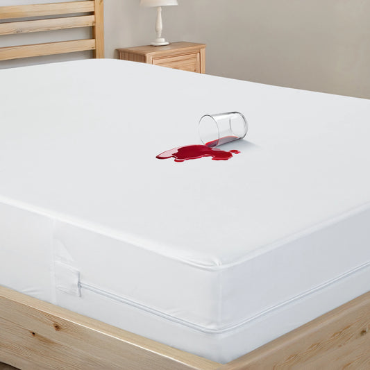 Waterproof bed bug proof zippered mattress encasement