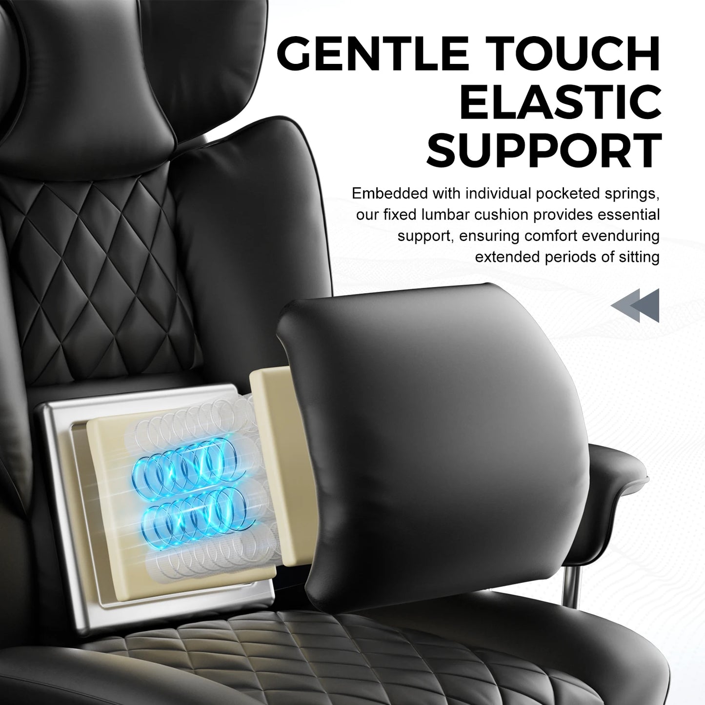 Ergonomic big and tall gaming chair with footrest