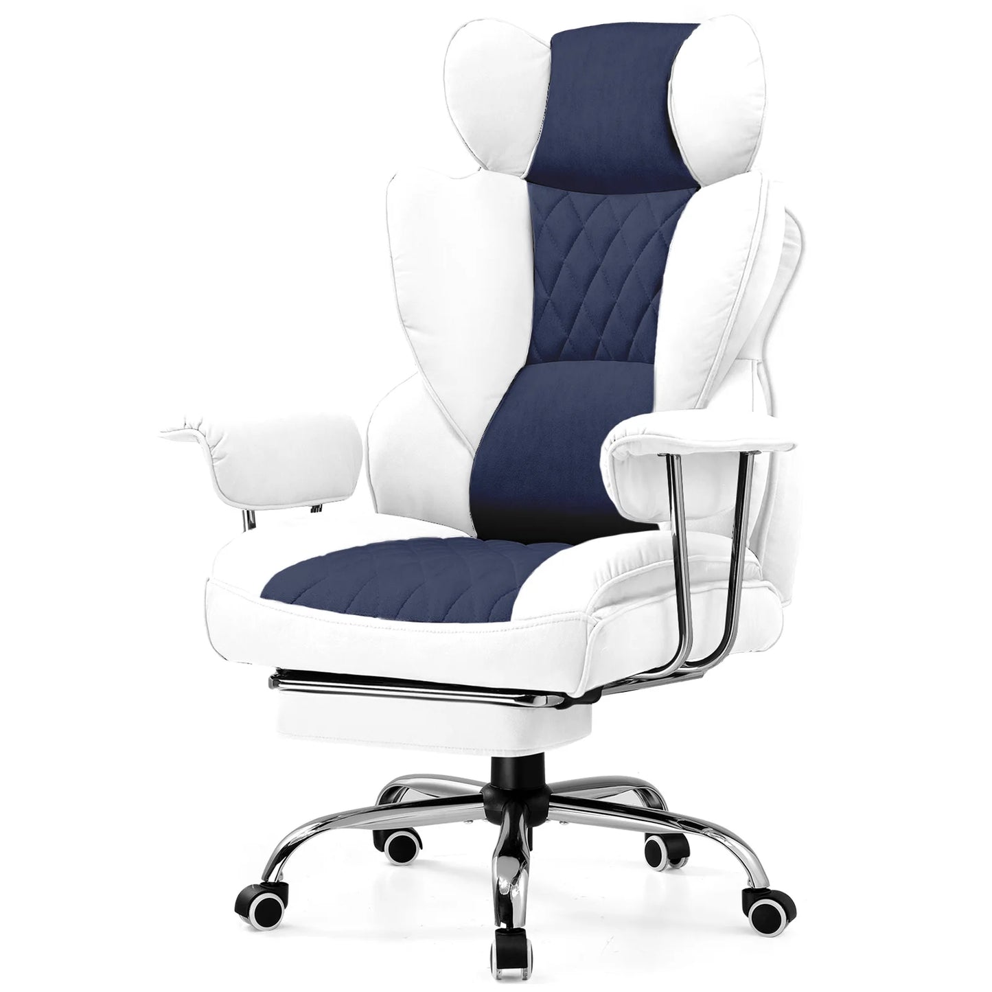 Ergonomic big and tall gaming chair with footrest