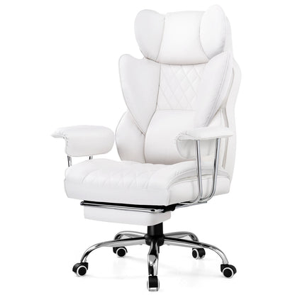 Ergonomic big and tall gaming chair with footrest