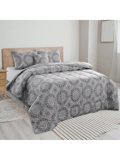 LUX Décor Reversible 5pc Comforter Set