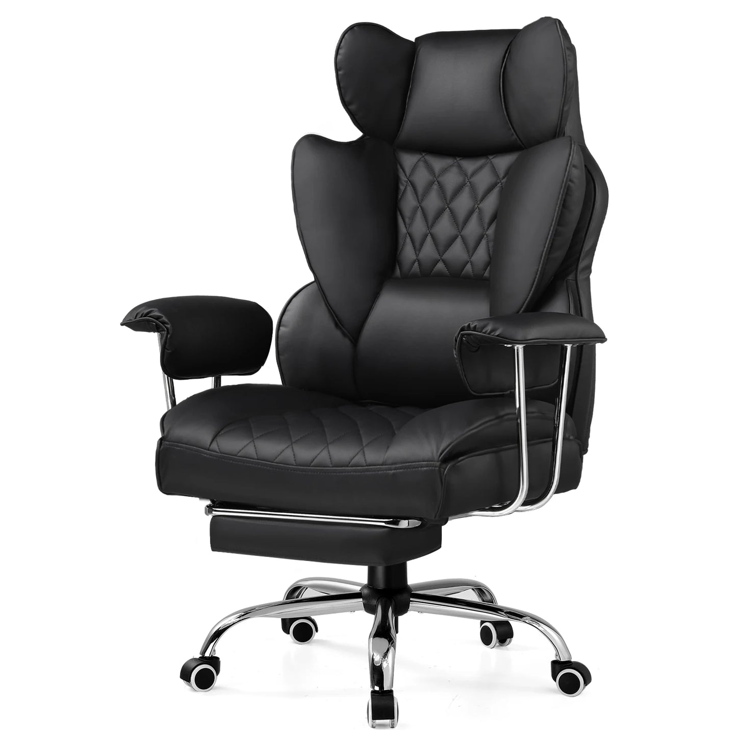 Ergonomic big and tall gaming chair with footrest