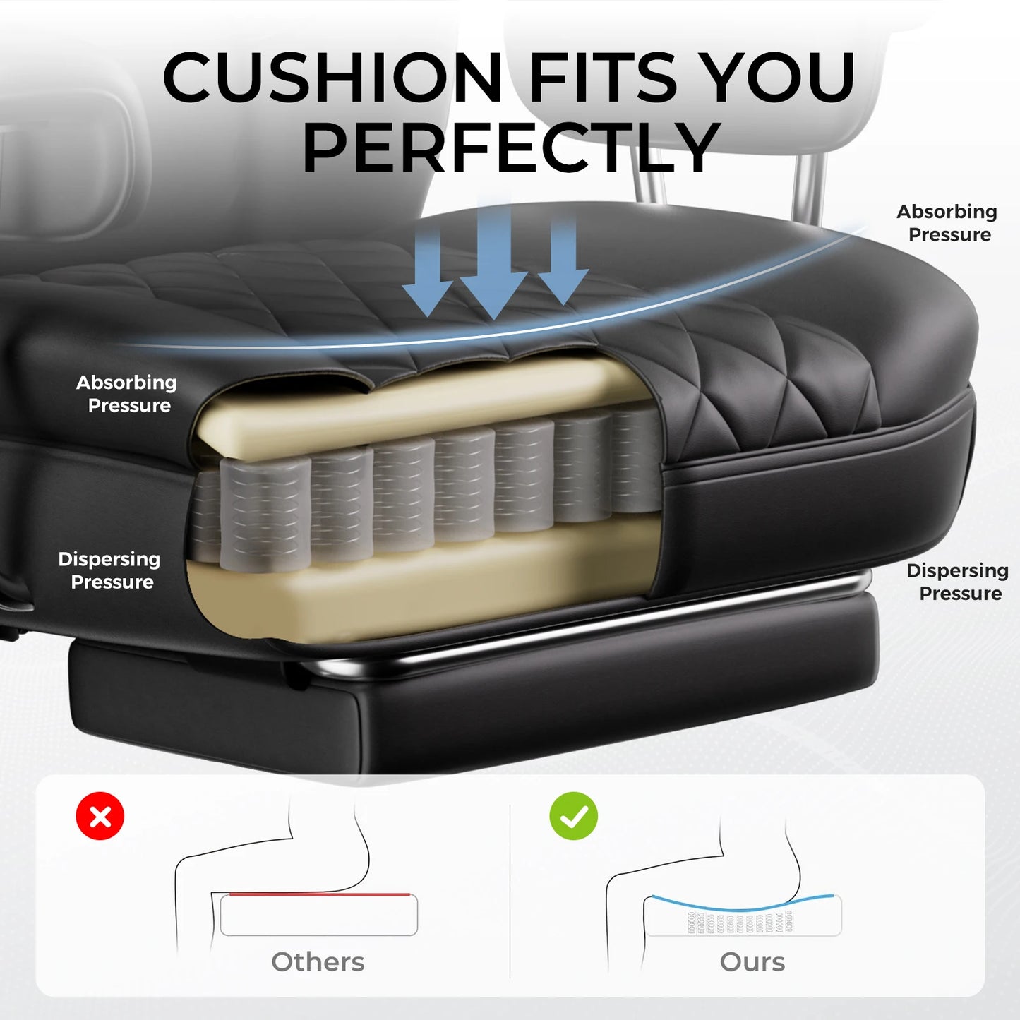 Ergonomic big and tall gaming chair with footrest