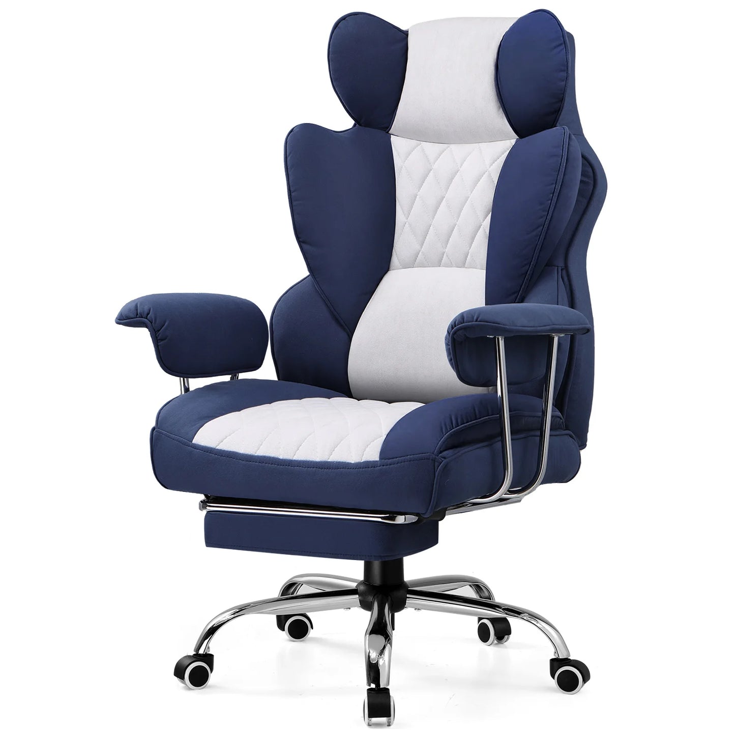 Ergonomic big and tall gaming chair with footrest