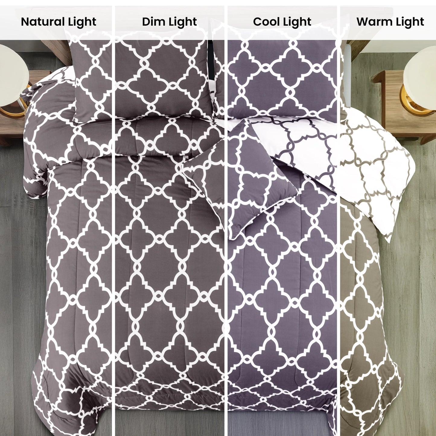 LUX Décor Reversible 5pc Comforter Set