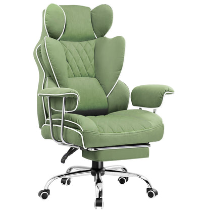 Ergonomic big and tall gaming chair with footrest