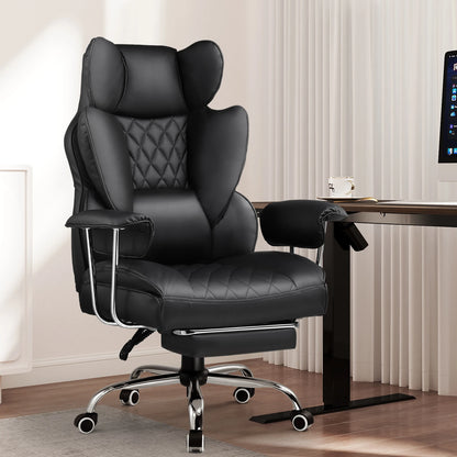 Ergonomic big and tall gaming chair with footrest