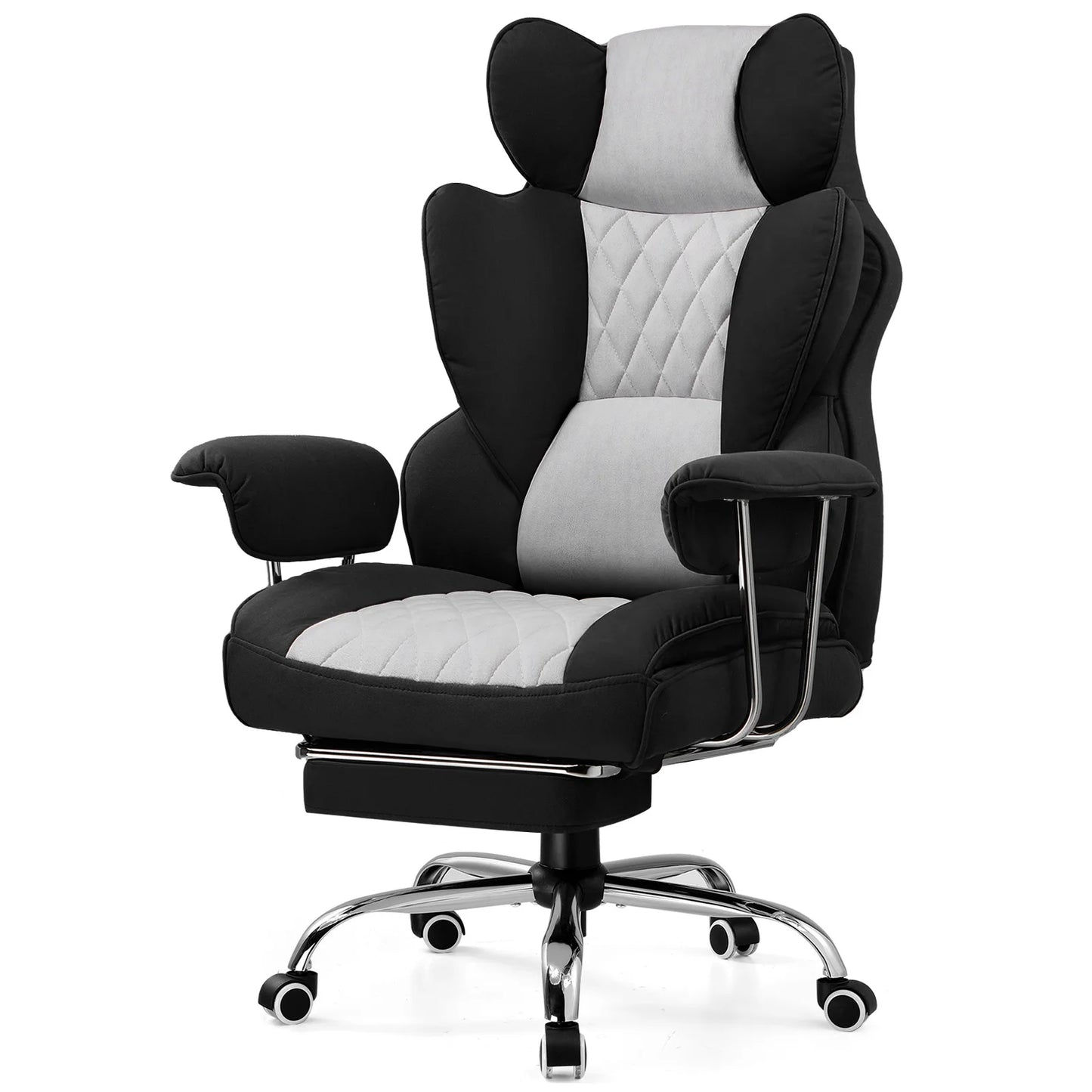 Ergonomic big and tall gaming chair with footrest