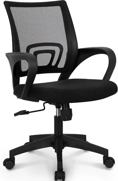 Mid-back mesh office chair with lumbar support