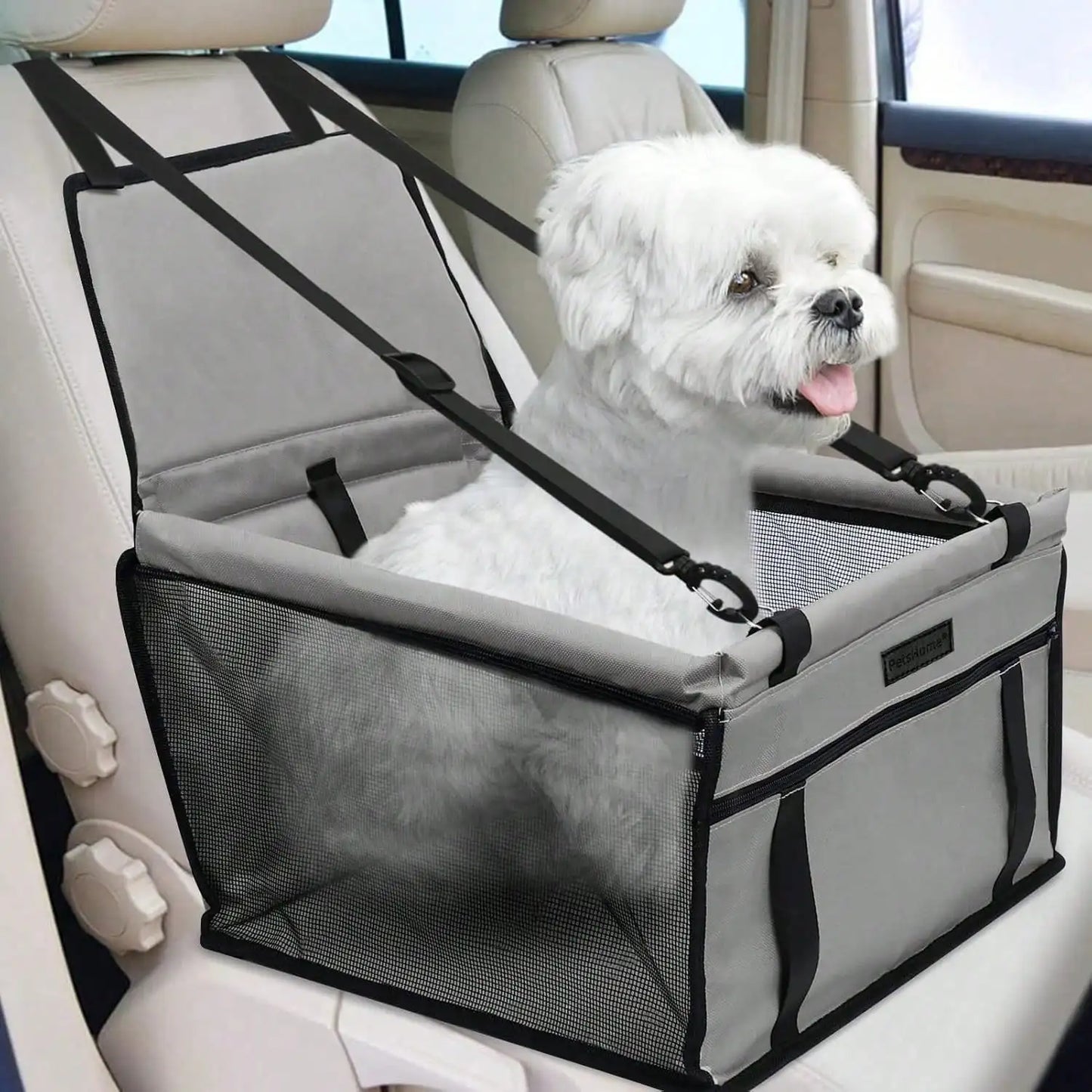Foldable waterproof dog booster car seat