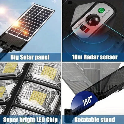 Ultra-bright solar street light with sensor
