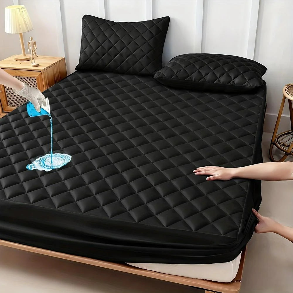 Waterproof cooling breathable noiseless mattress protector cover