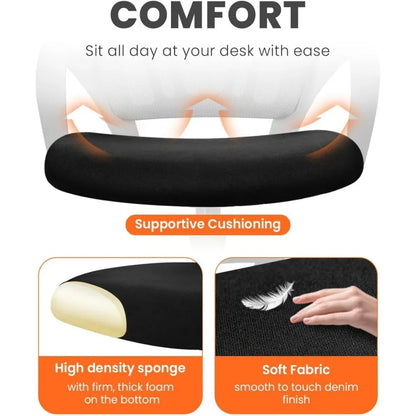 Mid-back mesh office chair with lumbar support