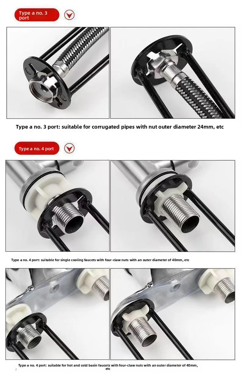 Two-piece sink and faucet plumbing wrench set