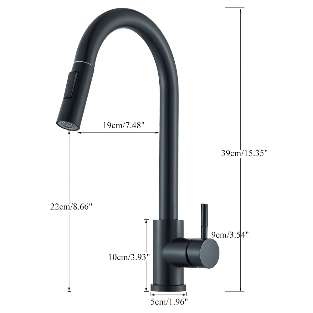 Pull-out kitchen faucet with dual spray modes