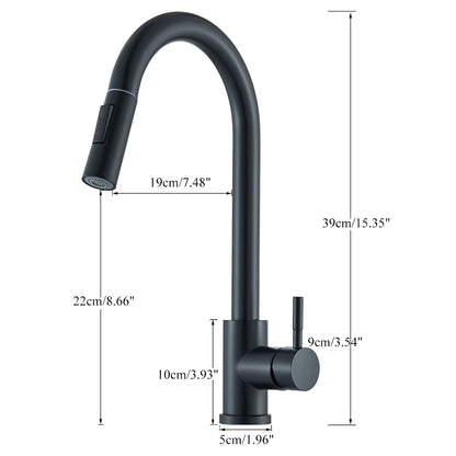 Pull-out kitchen faucet with dual spray modes