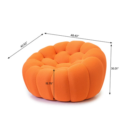 Oversized football-shaped boneless bubble couch chair
