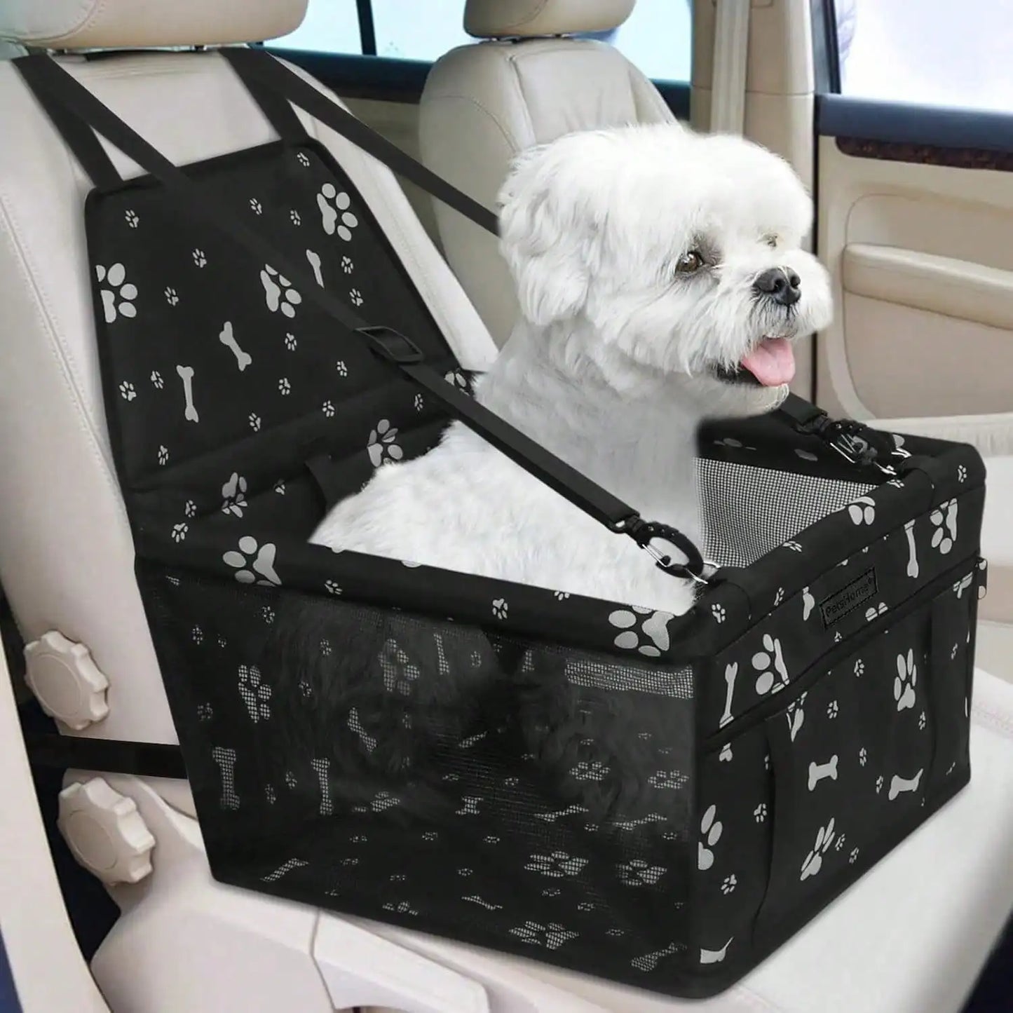 Foldable waterproof dog booster car seat