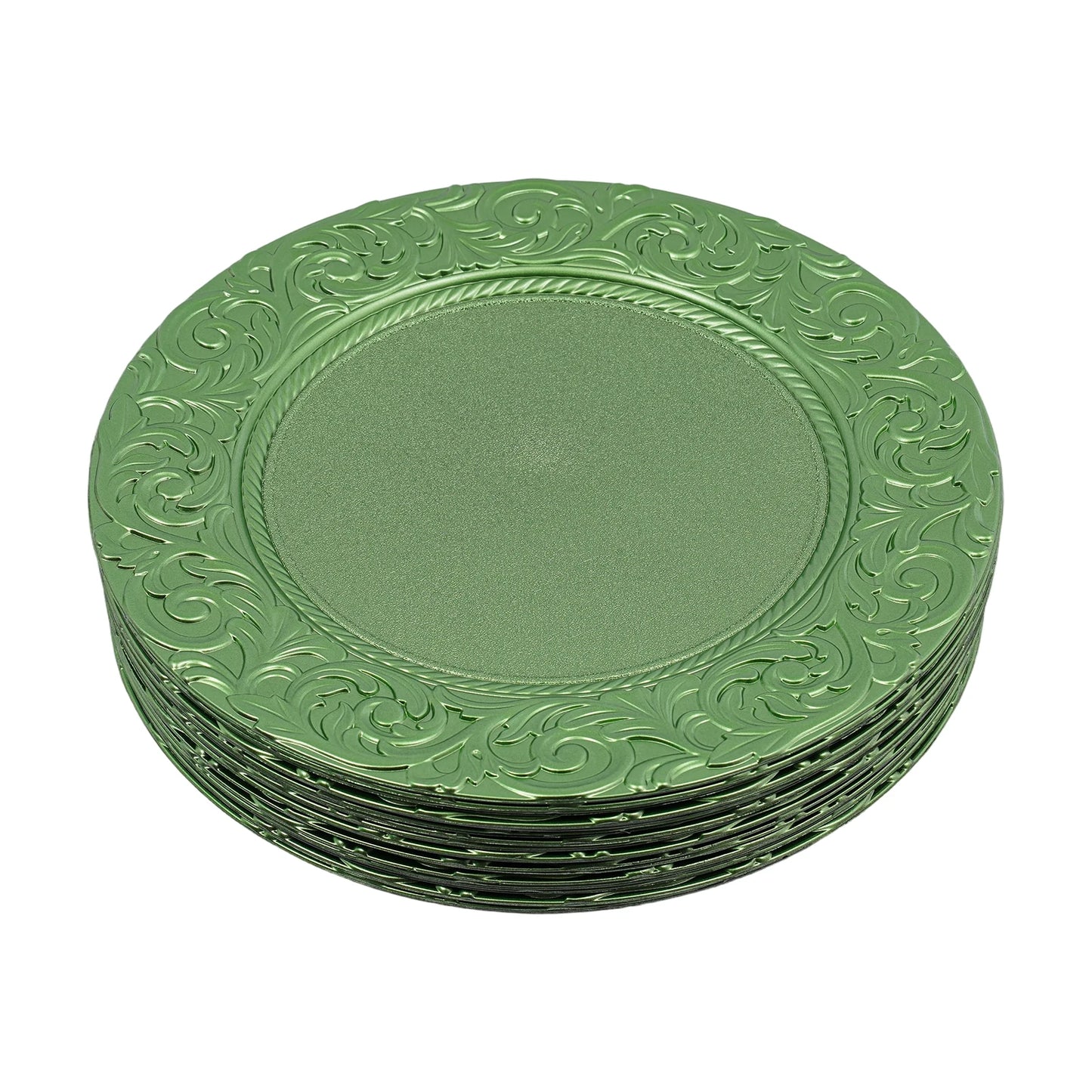 Reusable charger plates set for weddings and parties