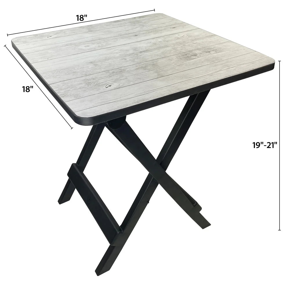 Adjustable portable folding table for outdoor activities