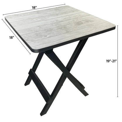 Adjustable portable folding table for outdoor activities