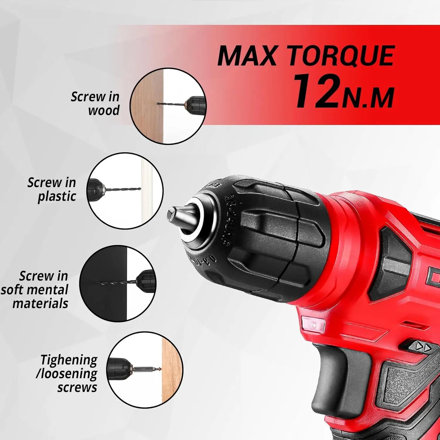 126-piece cordless drill and home tool set