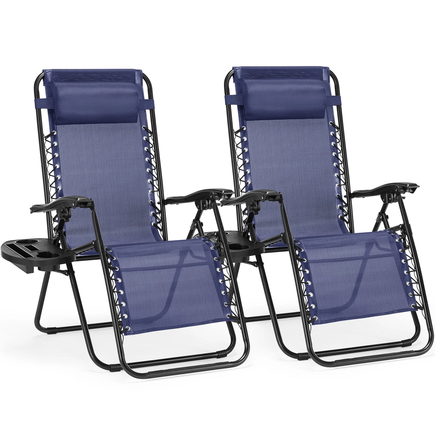 Set of two zero gravity recliner lounge chairs