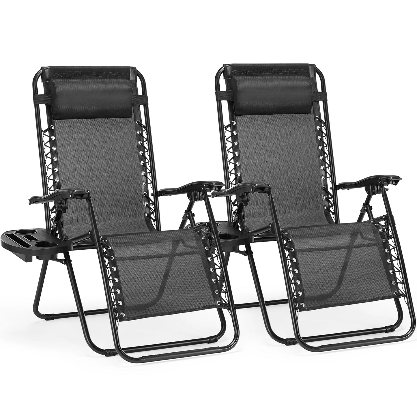 Set of two zero gravity recliner lounge chairs