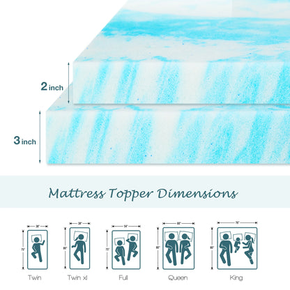 Soft gel cooling memory foam mattress topper
