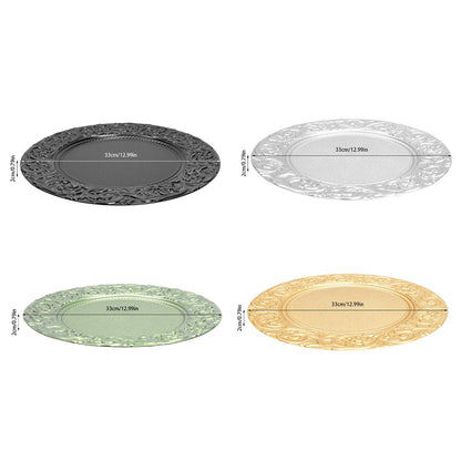 Reusable charger plates set for weddings and parties