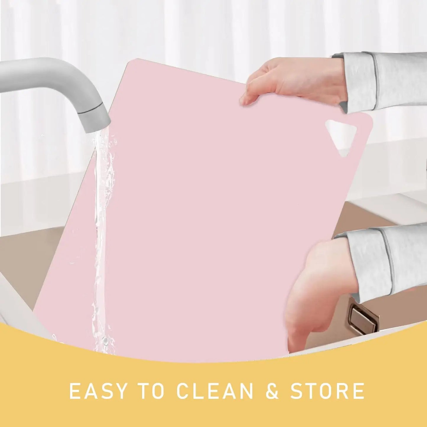 Flexible non-slip cutting board set