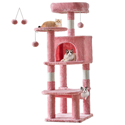 Tall multi-level cat tree with posts