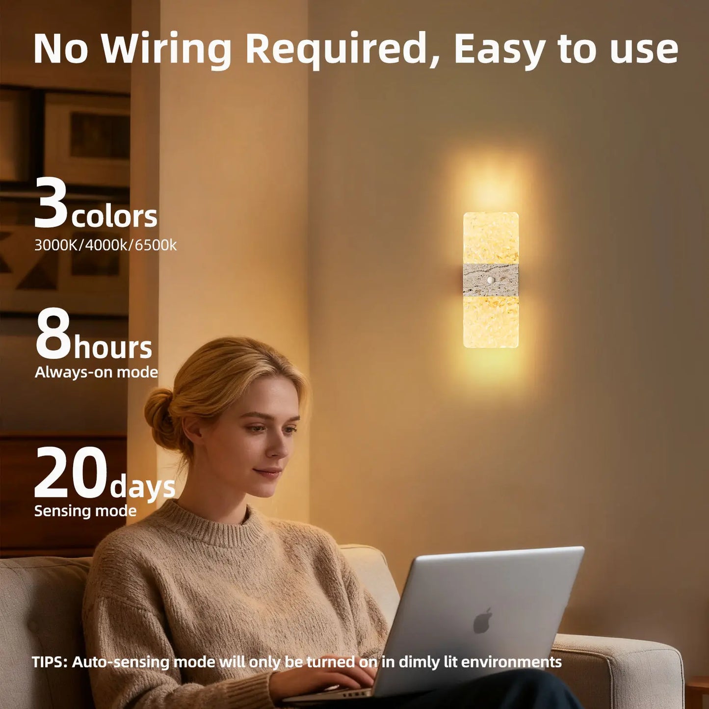 USB Rechargeable Motion Sensor Wall Lamp