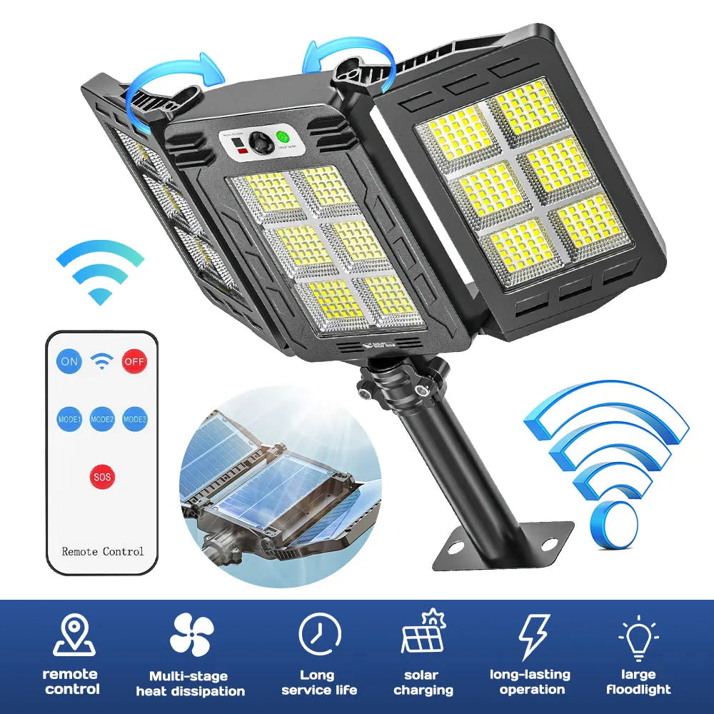 Waterproof solar LED motion-sensor outdoor light