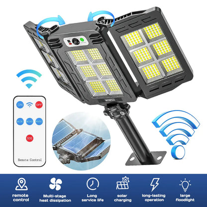 Waterproof solar LED motion-sensor outdoor light