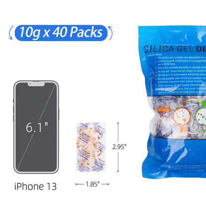 Non-toxic silica gel moisture absorber packs