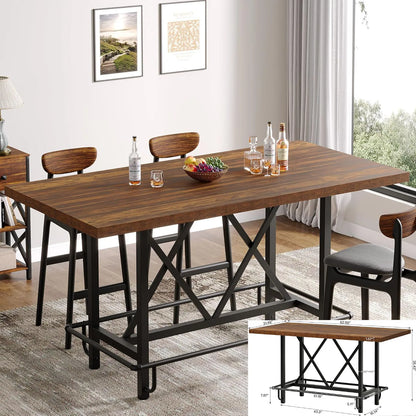 Farmhouse dining table for four to six