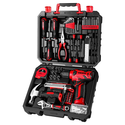 126-piece cordless drill and home tool set