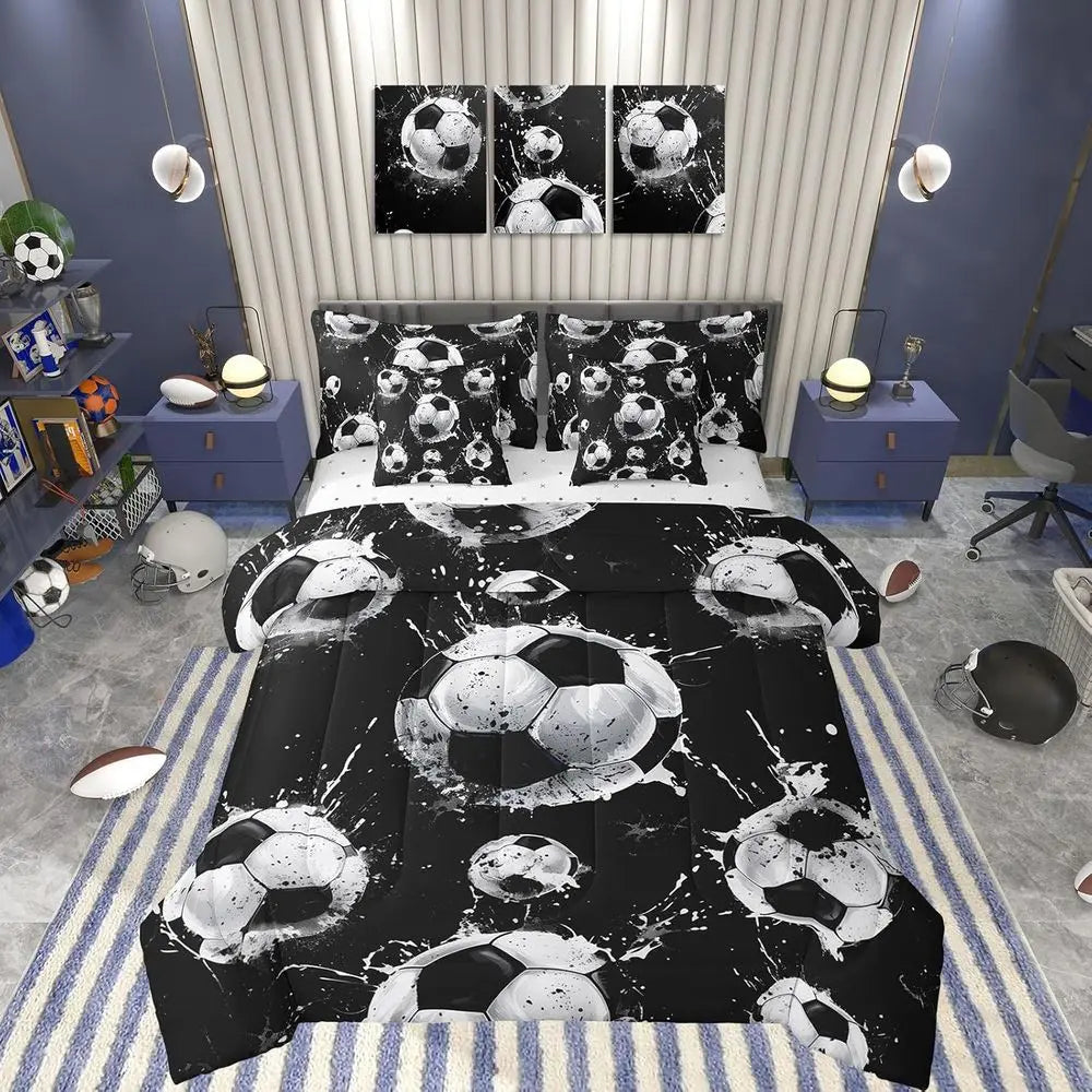 Complete Soccer Bedding Set for Kids