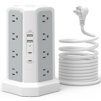 Four-layer extension tower with PD fast charging