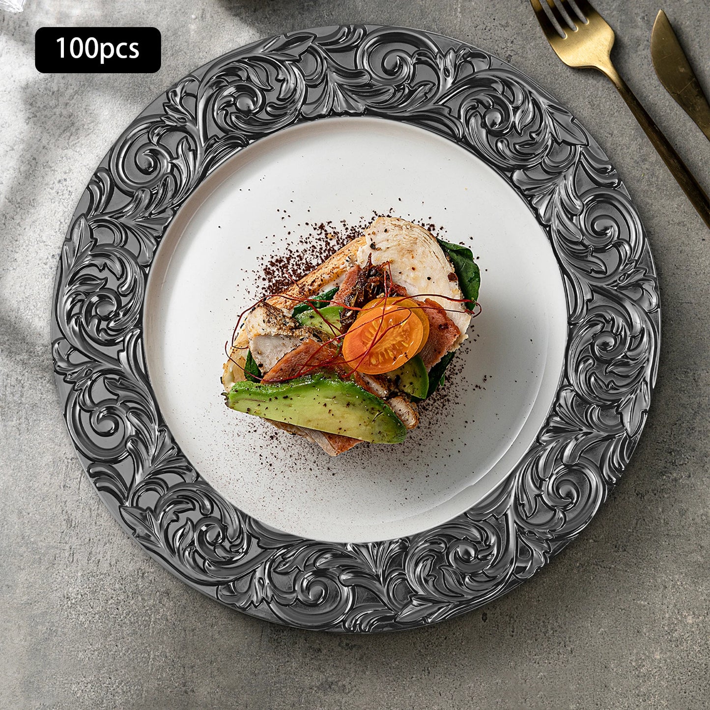 Reusable charger plates set for weddings and parties