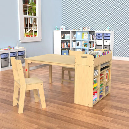 Kids art table and chairs with storage