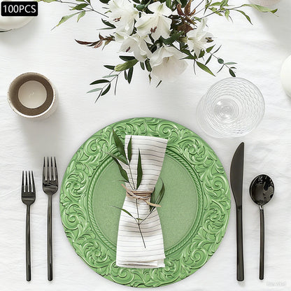 Reusable charger plates set for weddings and parties
