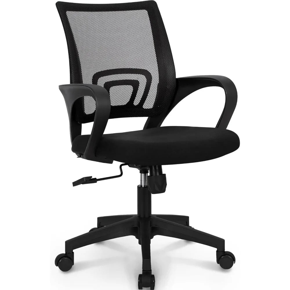 Mid-back mesh office chair with lumbar support