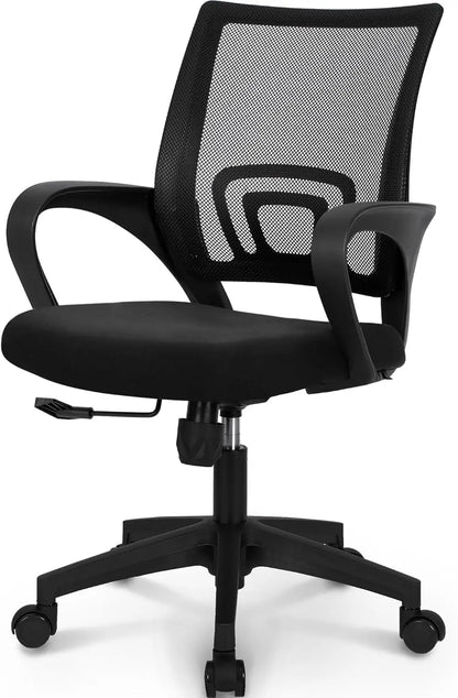 Mid-back mesh office chair with lumbar support