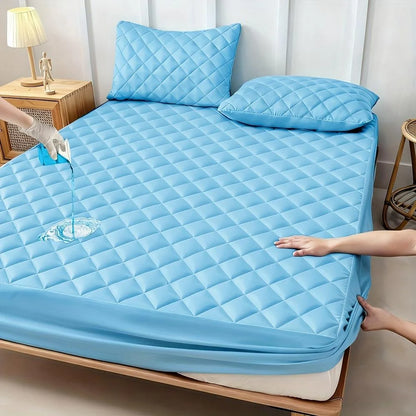 Waterproof cooling breathable noiseless mattress protector cover