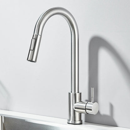 Pull-out kitchen faucet with dual spray modes