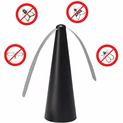 Battery-powered fly repellent fan